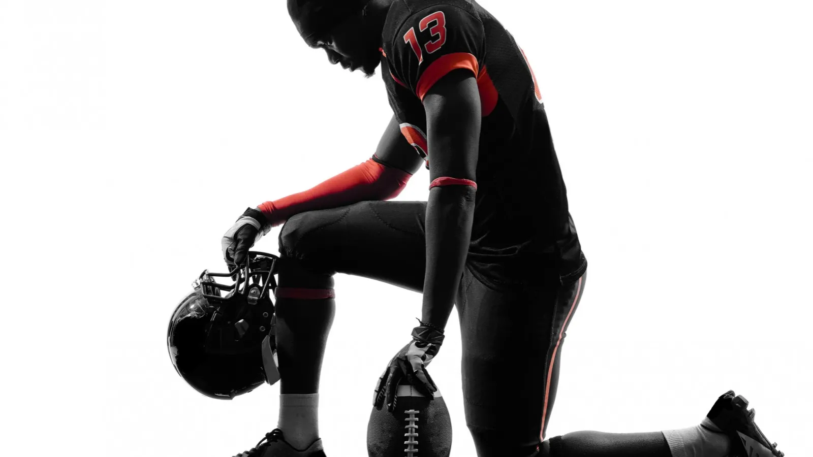 Athlete kneeling