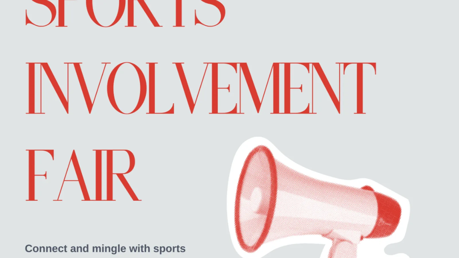 Sports Involvement Fair flyer