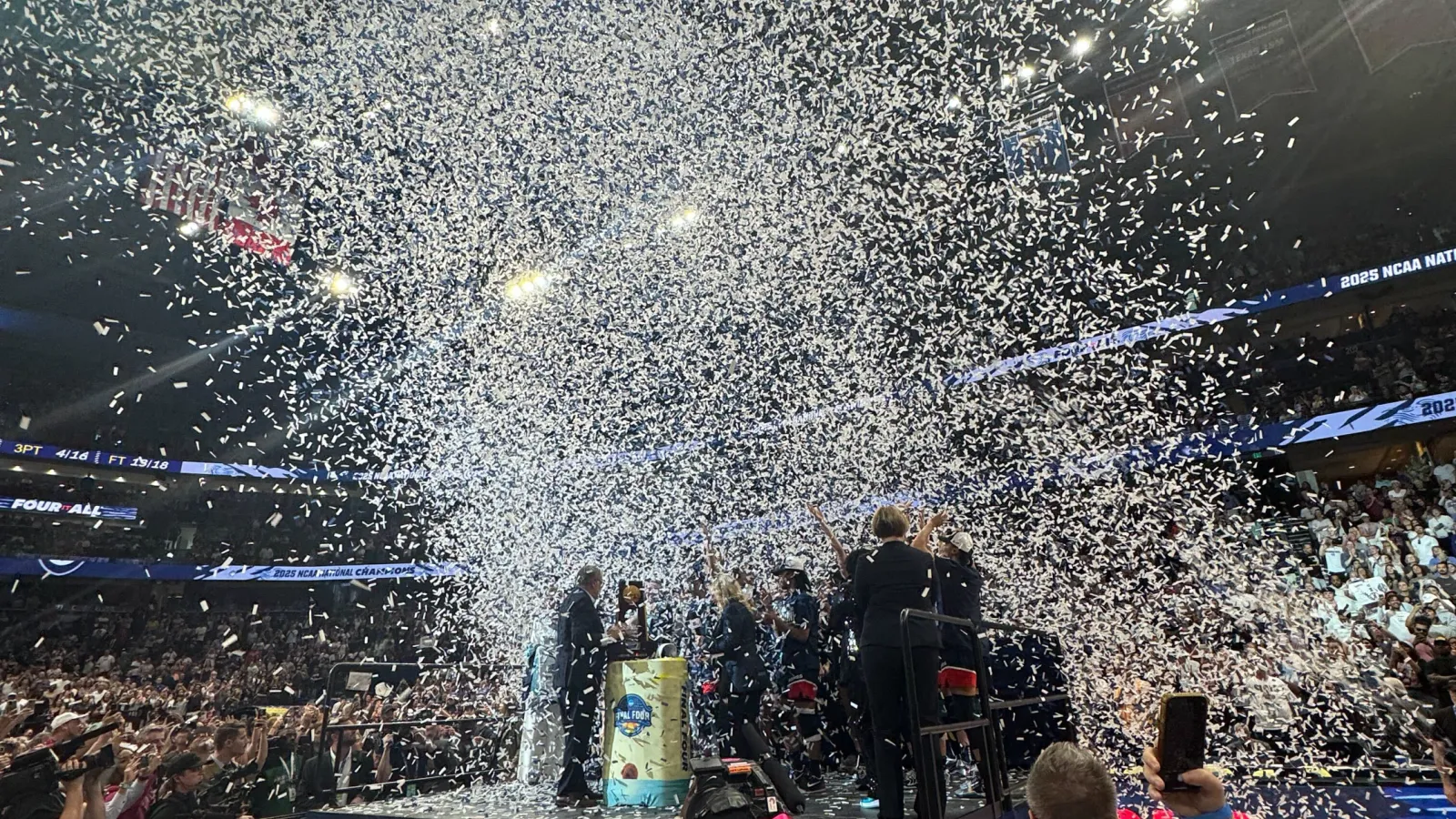 post-game at women's final four celebration