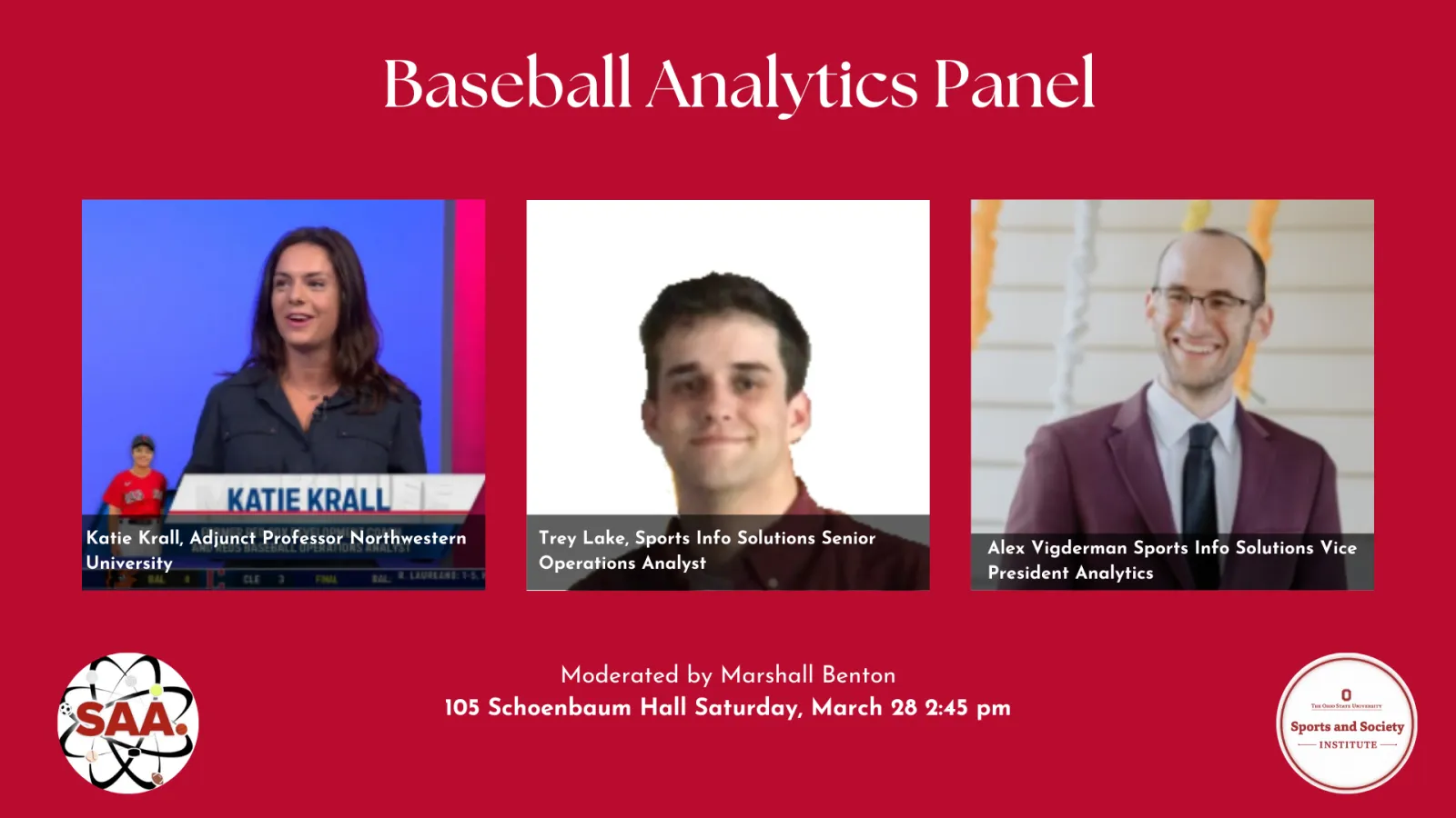 Baseball Analytics Panel Headshots
