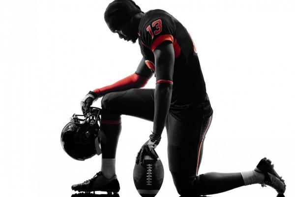 Athlete kneeling