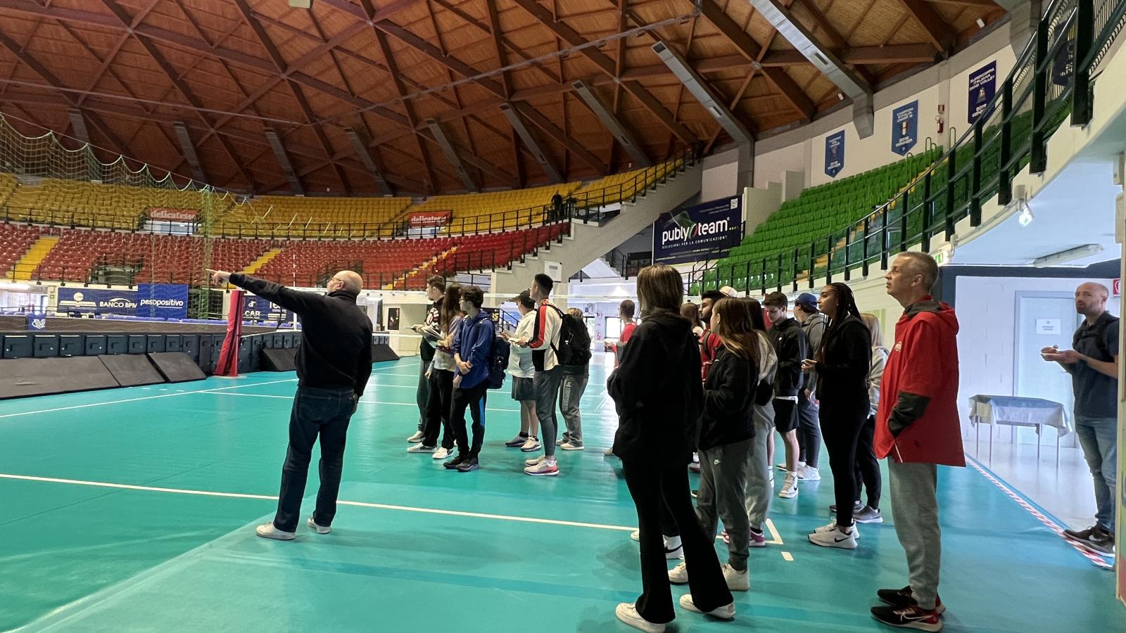 Student visiting Vero Volley volleyball