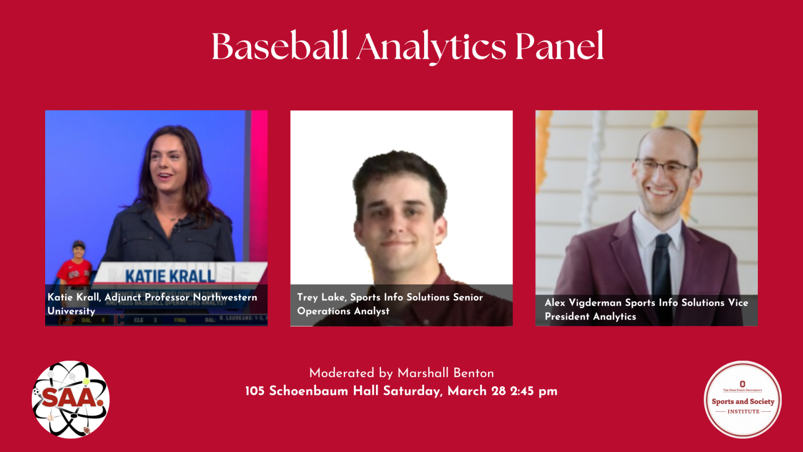 Baseball Analytics Panel Headshots